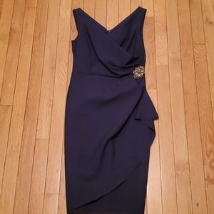 Compression Embellished Ruched Sheath Dress